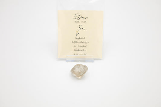 Glücksstein Löwe Bergkristall