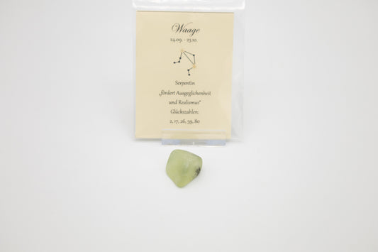 Glücksstein Waage Serpentin
