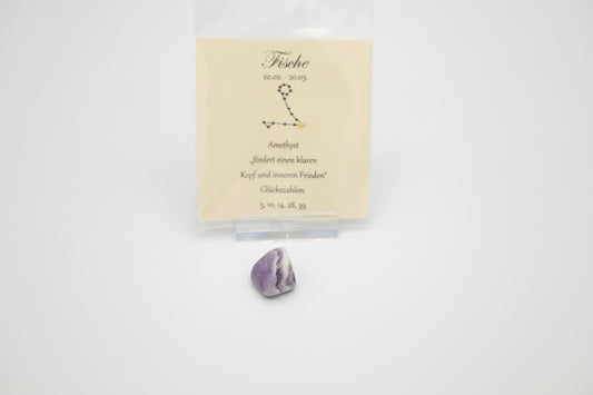 Glücksstein Fische Amethyst