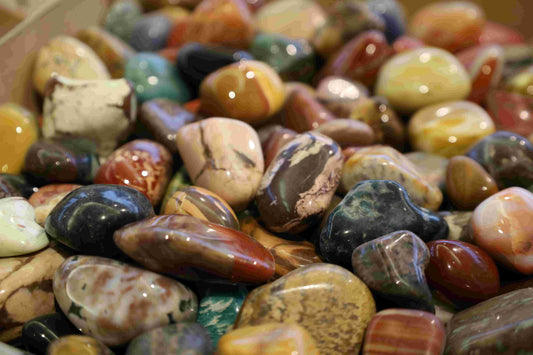 Trommelsteine gemischt